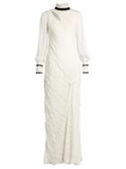 Erdem Hollie Asymmetric-panel Silk-chiffon Gown