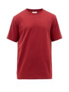 Matchesfashion.com Acne Studios - Everest Cotton-jersey T-shirt - Mens - Burgundy