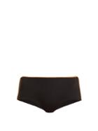 Matchesfashion.com Albus Lumen - Contrast Piping Bikini Brief - Womens - Black