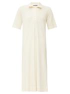 Matchesfashion.com Jil Sander - Point Collar Cotton-terry Shirt Dress - Womens - Ivory