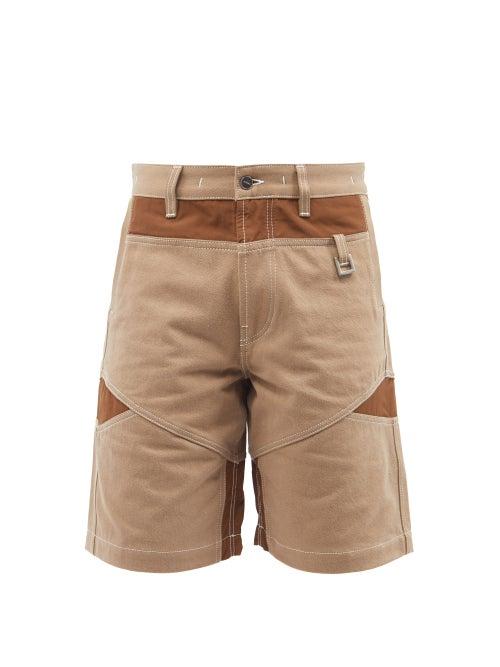 Jacquemus - Panelled Organic Cotton-twill Shorts - Mens - Brown