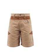 Jacquemus - Panelled Organic Cotton-twill Shorts - Mens - Brown