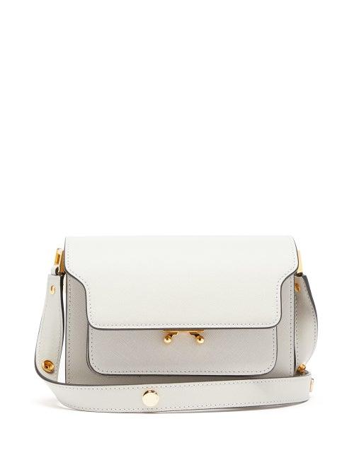 Matchesfashion.com Marni - Trunk Mini Leather Cross Body Bag - Womens - Light Grey