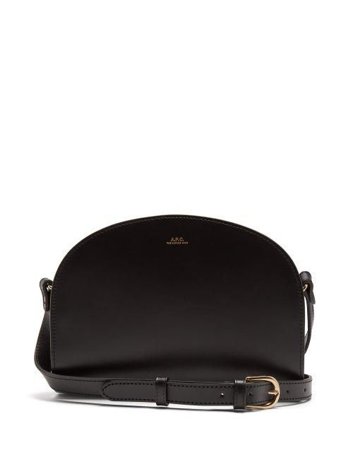Matchesfashion.com A.p.c. - Half Moon Smooth Leather Cross Body Bag - Womens - Black