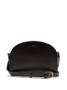 Matchesfashion.com A.p.c. - Half Moon Smooth Leather Cross Body Bag - Womens - Black