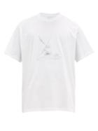 Matchesfashion.com Burberry - Cupid's Kiss-print Cotton T-shirt - Mens - White