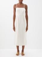 Mara Hoffman - Ruthie Cotton-hopsack Midi Dress - Womens - Natural