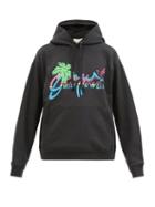 Matchesfashion.com Gucci - Logo-print Cotton-jersey Hooded Sweatshirt - Mens - Black Multi