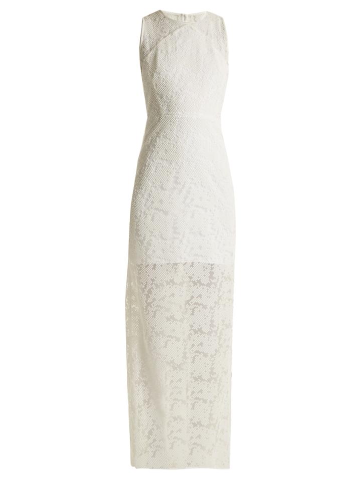 Diane Von Furstenberg Embroidered-mesh Sleeveless Dress