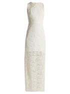 Diane Von Furstenberg Embroidered-mesh Sleeveless Dress