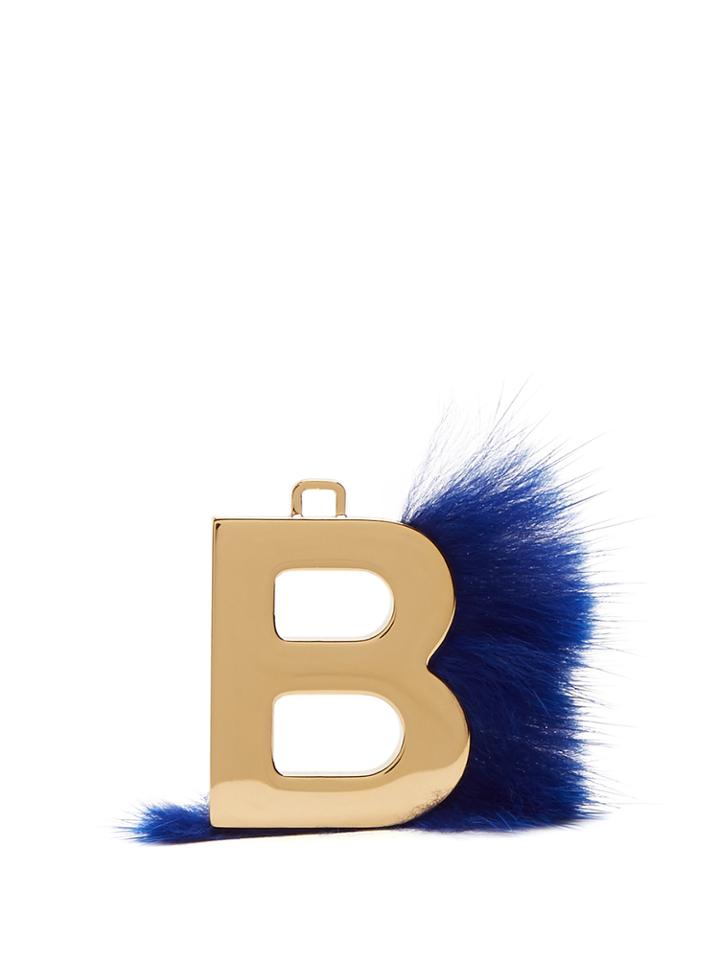 Fendi Abclick Letter 'b' Key Charm