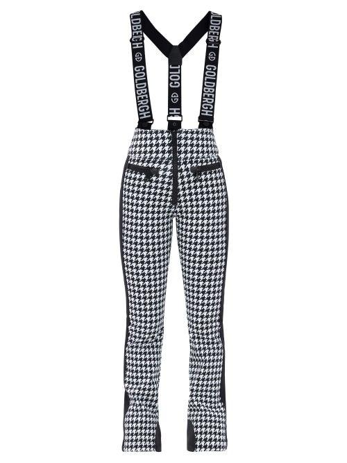 Matchesfashion.com Goldbergh - Lily Houndstooth-check Ski Trousers - Womens - Black White