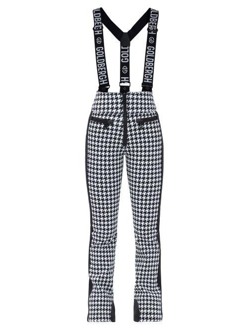 Matchesfashion.com Goldbergh - Lily Houndstooth-check Ski Trousers - Womens - Black White