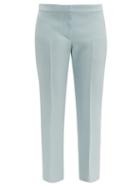 Matchesfashion.com Alexander Mcqueen - Tailored Wool Blend Trousers - Womens - Light Blue