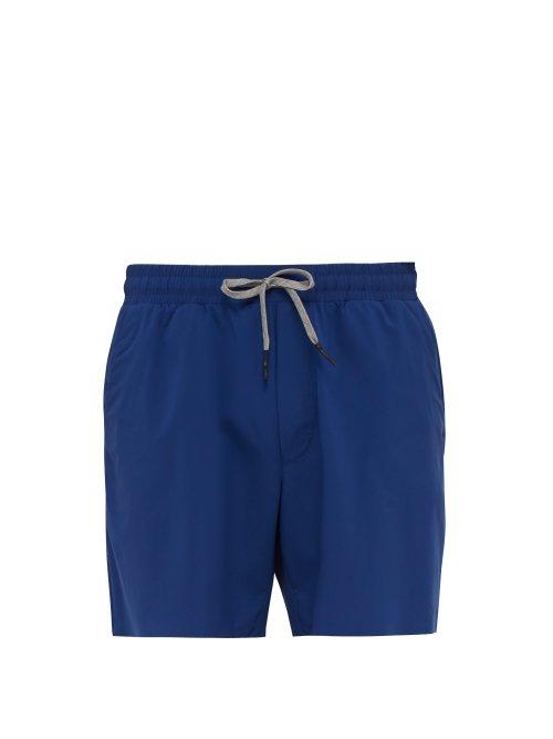 Matchesfashion.com Falke Ess - Drawstring Waist Shorts - Mens - Blue