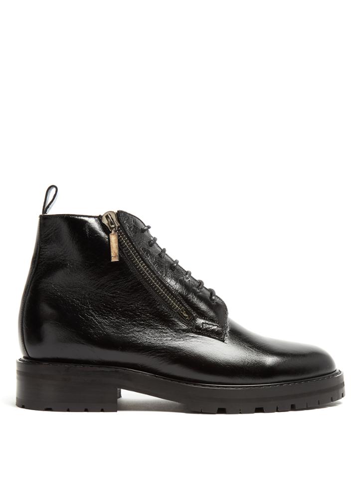 Saint Laurent William Shearling-lined Leather Boots