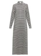 Matchesfashion.com Max Mara - Oste Striped Silk Shirt Dress - Womens - Black White