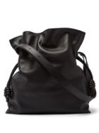 Matchesfashion.com Loewe - Flamenco Drawstring Leather Shoulder Bag - Womens - Black