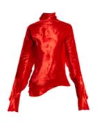 Paula Knorr Relief Waterfall-ruffled Silk-blend Velvet Top