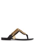Matchesfashion.com Givenchy - Chain-embellished Leather Sandals - Womens - Black