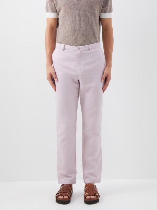 Orlebar Brown - Alexander Linen-blend Chinos - Mens - Pink
