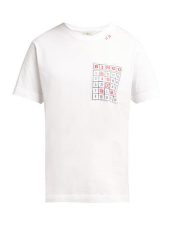 Matchesfashion.com Hillier Bartley - Bingo Print Cotton T Shirt - Womens - White Multi