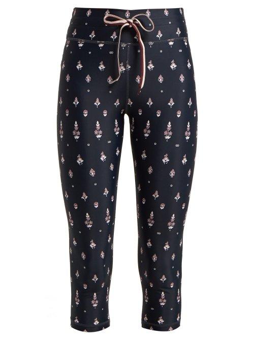 Matchesfashion.com The Upside - Woodstock Cropped Performance Leggings - Womens - Blue Multi