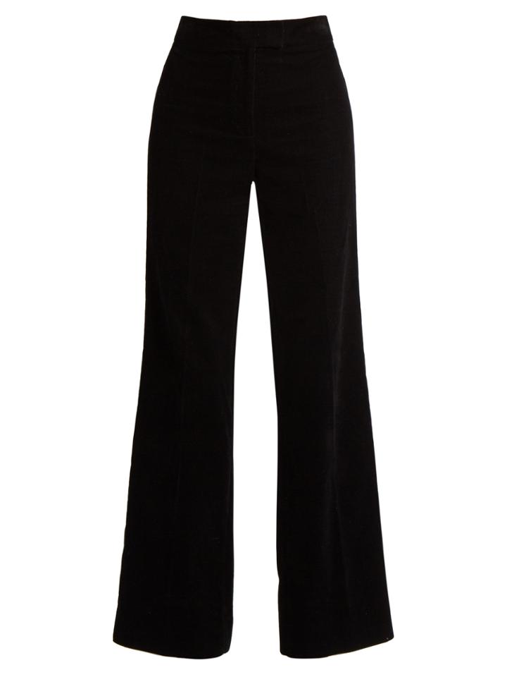 Alexachung High-rise Wide-leg Cotton-corduroy Trousers