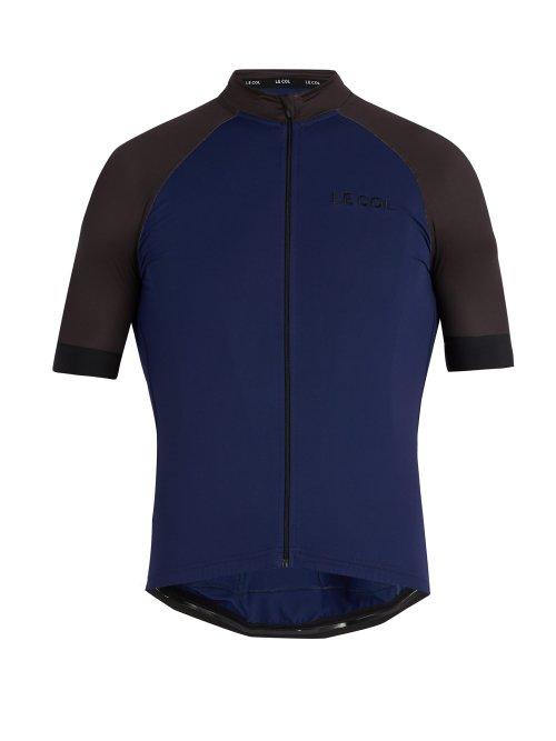 Matchesfashion.com Le Col - Pro Zip Through Jersey Cycle Top - Mens - Navy