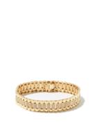 Matchesfashion.com Shay - Diamond & 18kt Gold Rail-link Bracelet - Mens - Gold