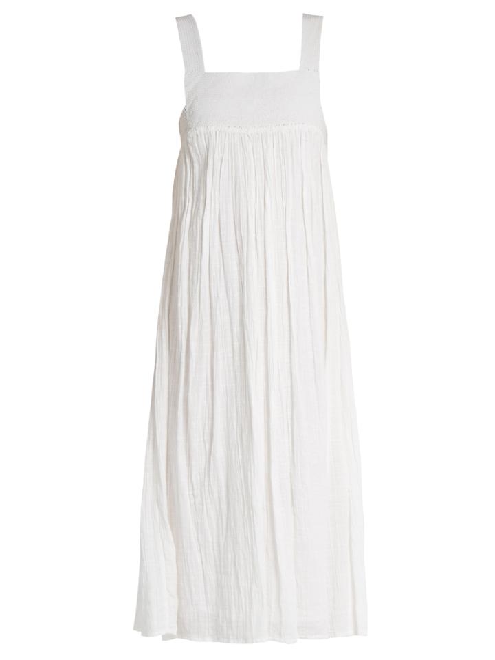 Masscob Crochet-trimmed Cotton-gauze Dress