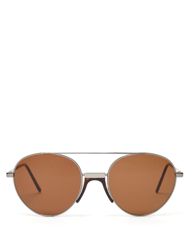 Andy Wolf Stiltenn Aviator-frame Metal Sunglasses