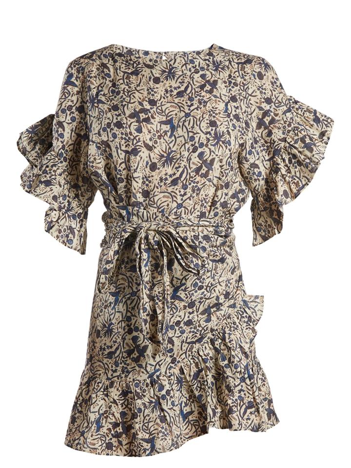 Isabel Marant Étoile Delica Ruffle-trimmed Printed Wrap Dress