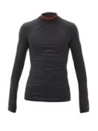 Matchesfashion.com Falke Ess - Mock-neck Wool-blend Thermal Top - Mens - Black