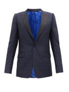 Matchesfashion.com Paul Smith - Single-breasted Satin-lapel Soho-fit Wool Jacket - Mens - Navy