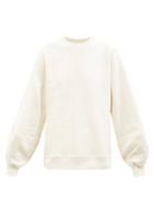 Ladies Rtw Ganni - Software Organic-cotton Blend Jersey Sweatshirt - Womens - Ivory