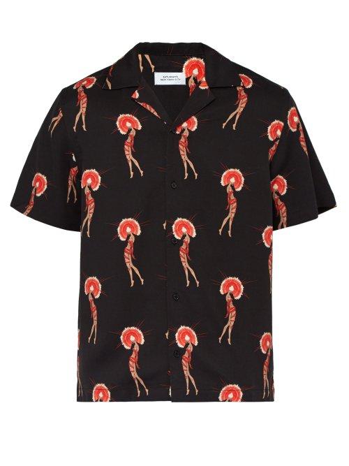 Matchesfashion.com Saturdays Nyc - Canty Short Sleeved Shirt - Mens - Black Multi