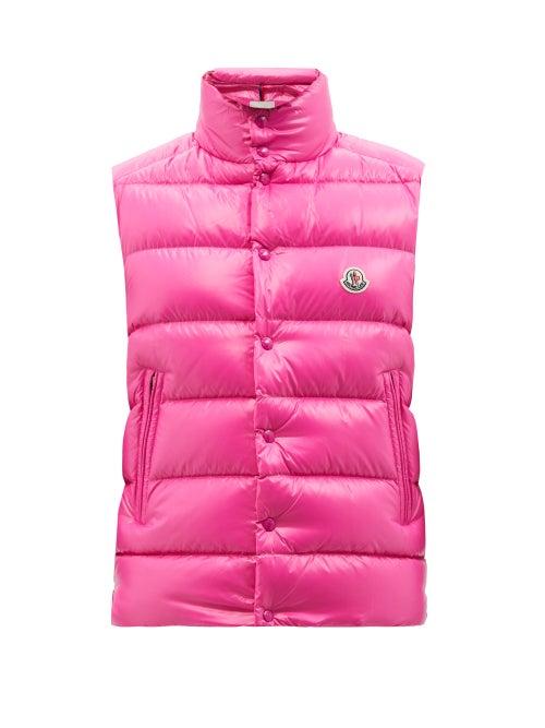 Moncler - Tib Quilted-down Gilet - Mens - Pink