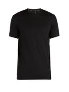Blackbarrett By Neil Barrett Crew-neck Printed-back Cotton-blend T-shirt