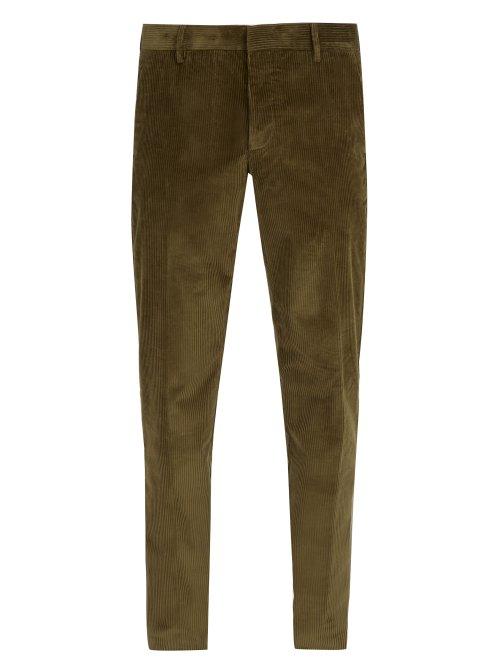 Matchesfashion.com Prada - Cotton Corduroy Trousers - Mens - Brown
