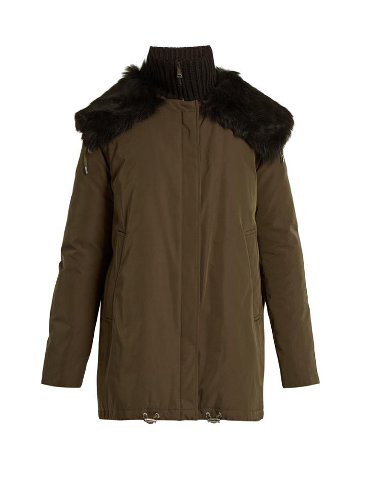 Moncler Agapanthus Fur-trimmed Down-filled Parka