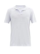 Matchesfashion.com Gabriela Hearst - Jinete Open-collar Wool Polo Shirt - Mens - Light Blue