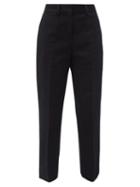 Matchesfashion.com Margaret Howell - Tailored Cotton Needlecord Cropped Trousers - Womens - Navy