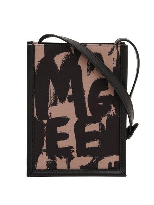 Alexander Mcqueen - Edge Graffiti-logo Canvas Cross-body Bag - Mens - Black White