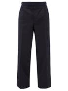 Thom Browne - Pleated Wool-piqu Suit Trousers - Mens - Navy