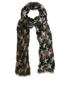 Valentino Camustars-print Linen Scarf