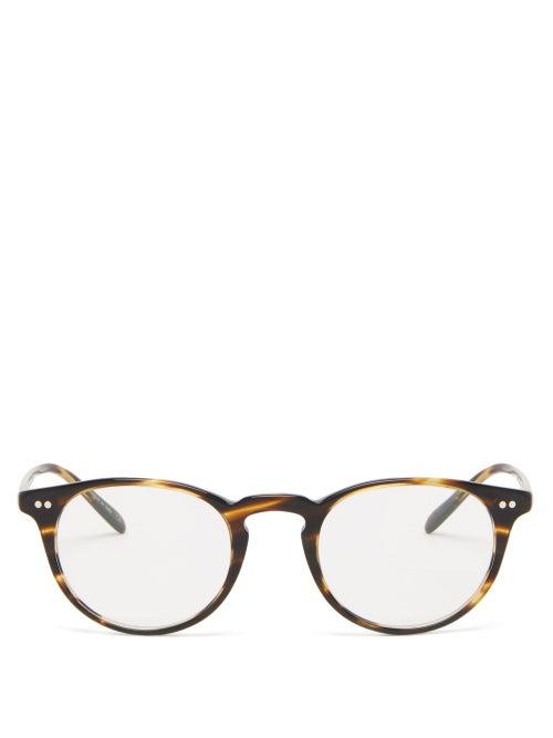 Matchesfashion.com Oliver Peoples - Riley Round Acetate Glasses - Mens - Tortoiseshell