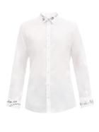 Matchesfashion.com Dolce & Gabbana - Logo-print Cotton-poplin Shirt - Mens - White