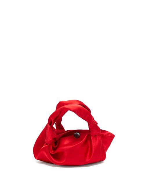 Matchesfashion.com The Row - The Ascot Silk Satin Clutch - Womens - Burgundy