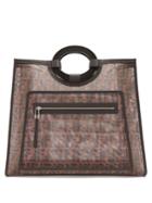 Fendi Logo-print Mesh Large Tote